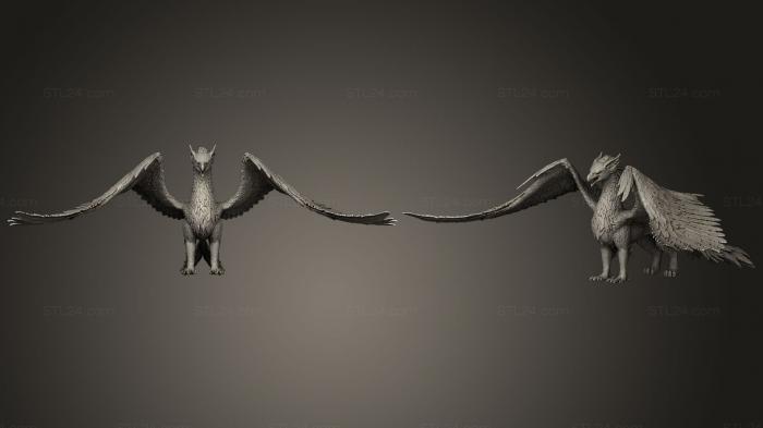 Статуэтки животных (Грифон Лепить, STKJ_1041) 3D модель для ЧПУ станка